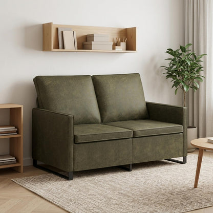 Divano a 2 posti Verde militare 130 x 81 x 82 cm