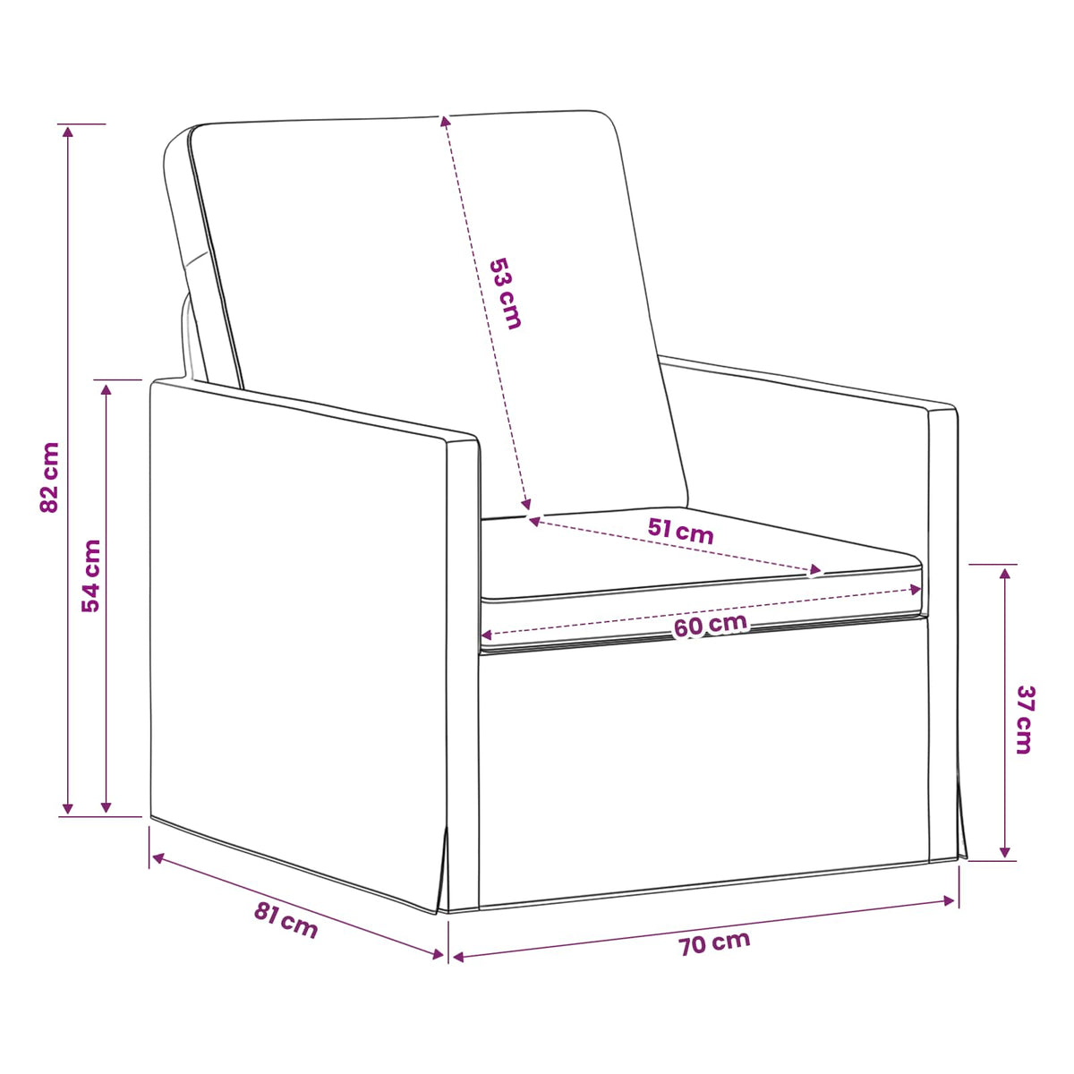 Poltrona Turchese 70 x 81 x 82 cm Velluto (V) | homemem39