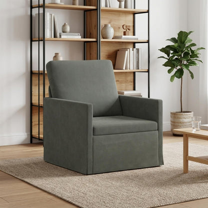 Poltrona Grigio Scuro 70 x 81 x 82 cm Tessuto in Cords