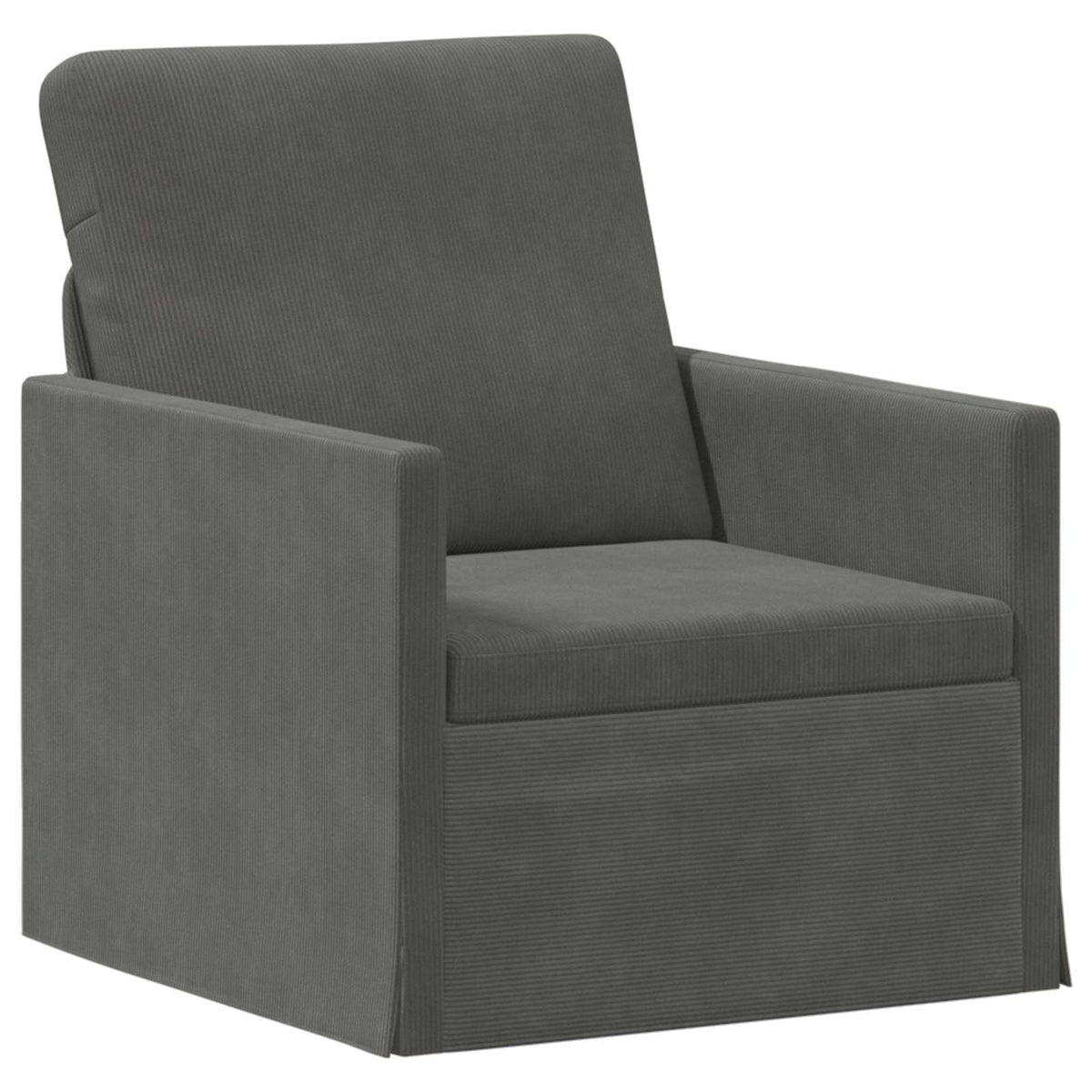 Poltrona Grigio Scuro 70 x 81 x 82 cm Tessuto in Cords | homemem39