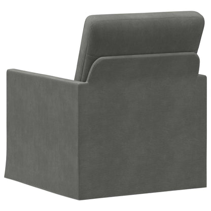 Poltrona Grigio Scuro 70 x 81 x 82 cm Tessuto in Cords | homemem39