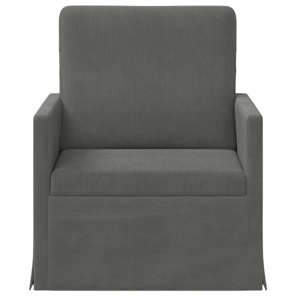 Poltrona Grigio Scuro 70 x 81 x 82 cm Tessuto in Cords | homemem39