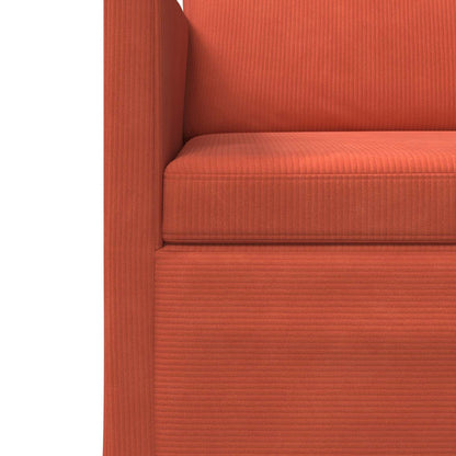 Divano a 2 posti Rosso Arancio 130 x 81 x 82 cm | homemem39