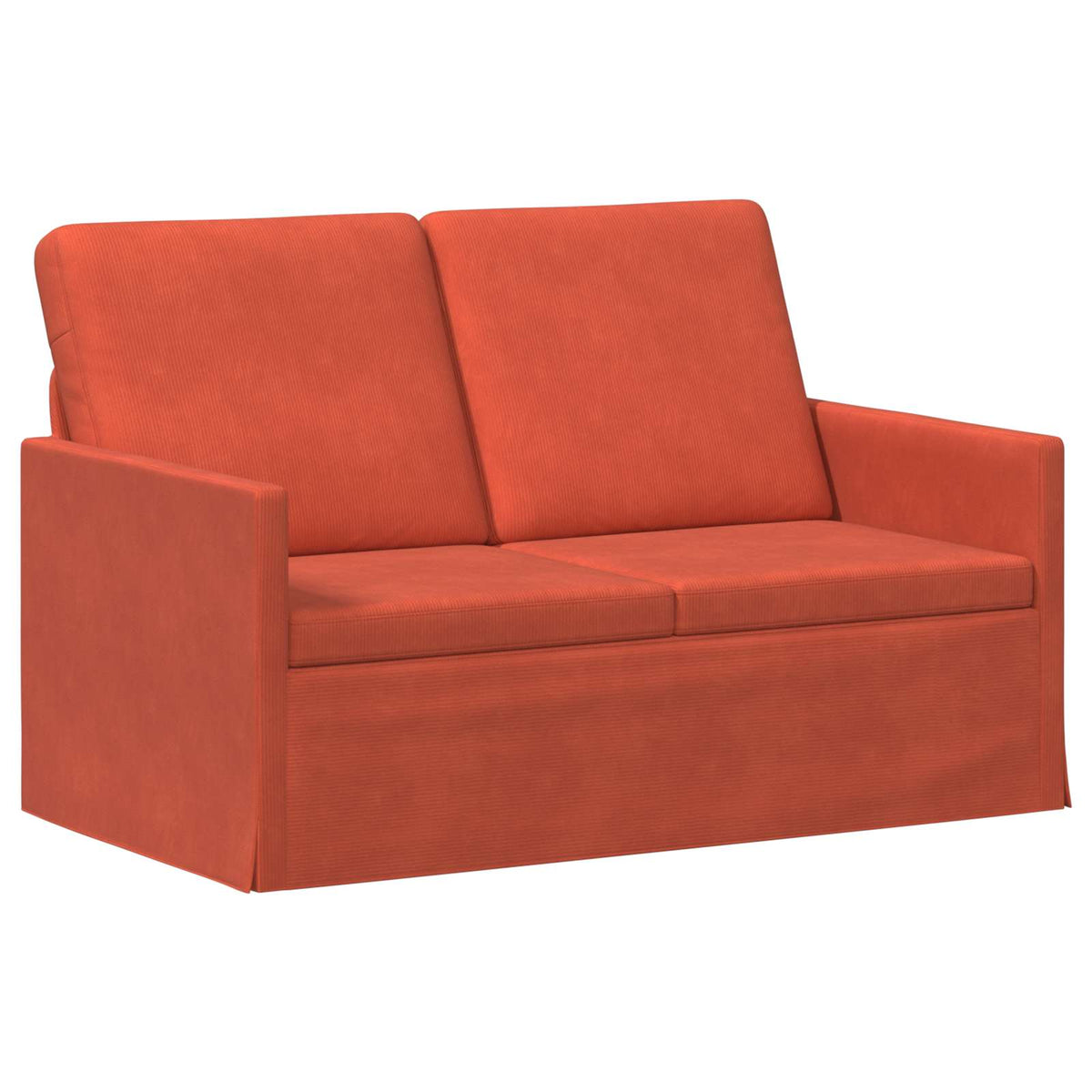 Divano a 2 posti Rosso Arancio 130 x 81 x 82 cm
