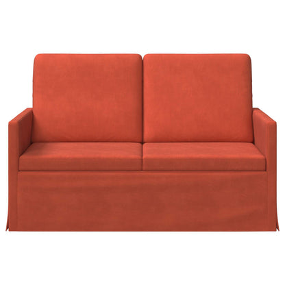 Divano a 2 posti Rosso Arancio 130 x 81 x 82 cm