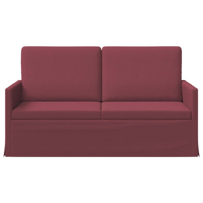 Divano a 2 posti Rosso Vino 150 x 81 x 82 cm Tessuto | homemem39