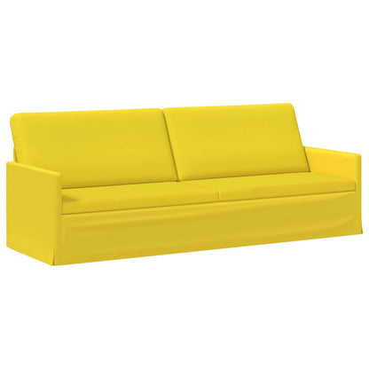 Divano a 3 posti Giallo Chiaro 220 x 81 x 82 cm Tessuto | homemem39