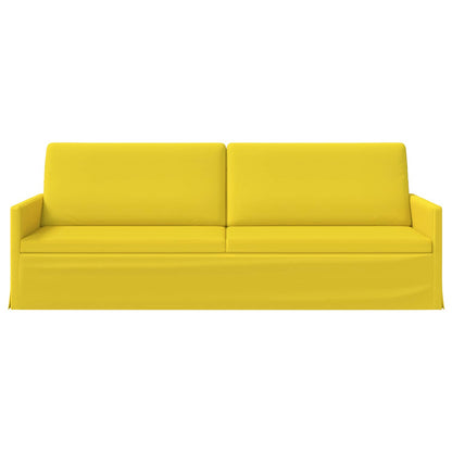 Divano a 3 posti Giallo Chiaro 220 x 81 x 82 cm Tessuto | homemem39