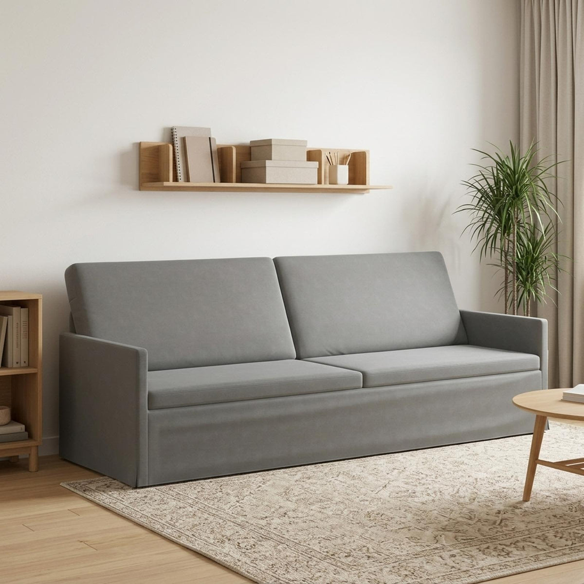 Divano a 3 posti Grigio Scuro 220 x 81 x 82 cm Velluto (V) | homemem39