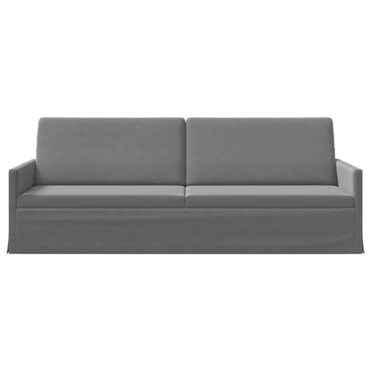 Divano a 3 posti Grigio Scuro 220 x 81 x 82 cm Velluto (V) | homemem39