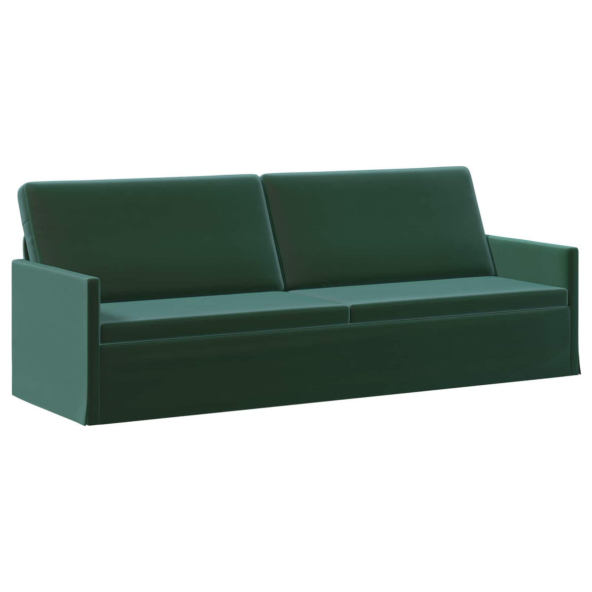 Divano a 3 posti Verde Scuro 220 x 81 x 82 cm Velluto (V)