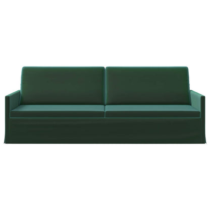 Divano a 3 posti Verde Scuro 220 x 81 x 82 cm Velluto (V)