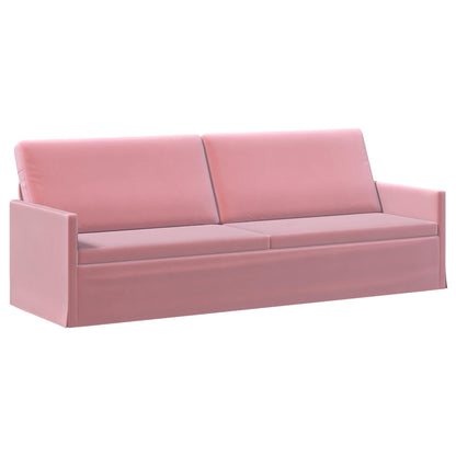 Divano a 3 posti Rosa 220 x 81 x 82 cm Velluto (V)