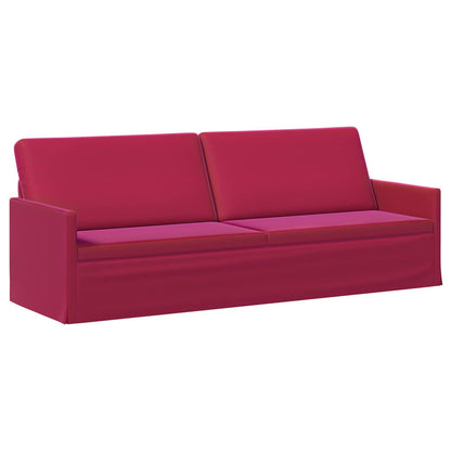 Divano a 3 posti Rosso Vino 220 x 81 x 82 cm Velluto (V) | homemem39