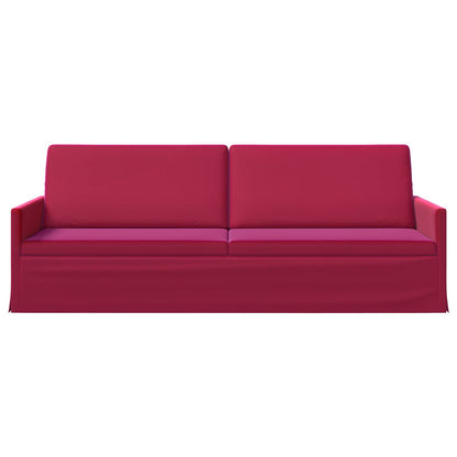 Divano a 3 posti Rosso Vino 220 x 81 x 82 cm Velluto (V) | homemem39