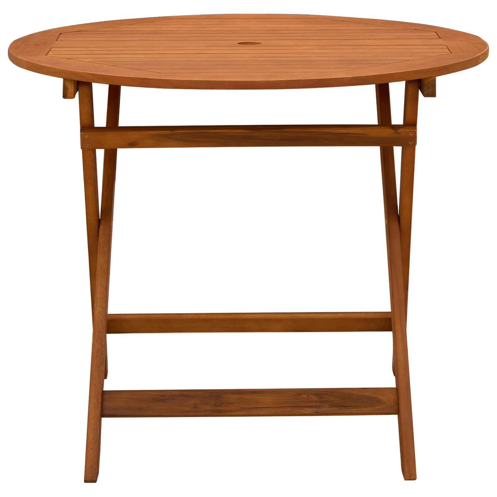 Tavolo da Giardino Pieghevole Marrone Ø 90 x 75 cm | homemem39