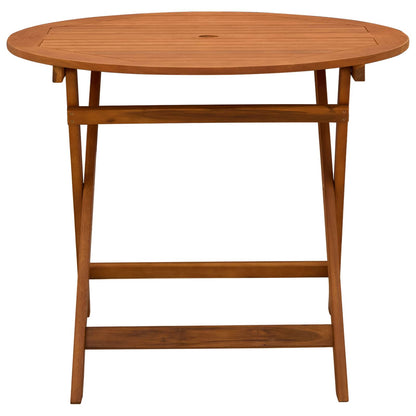 Tavolo da Giardino Pieghevole Marrone Ø 90 x 75 cm | homemem39