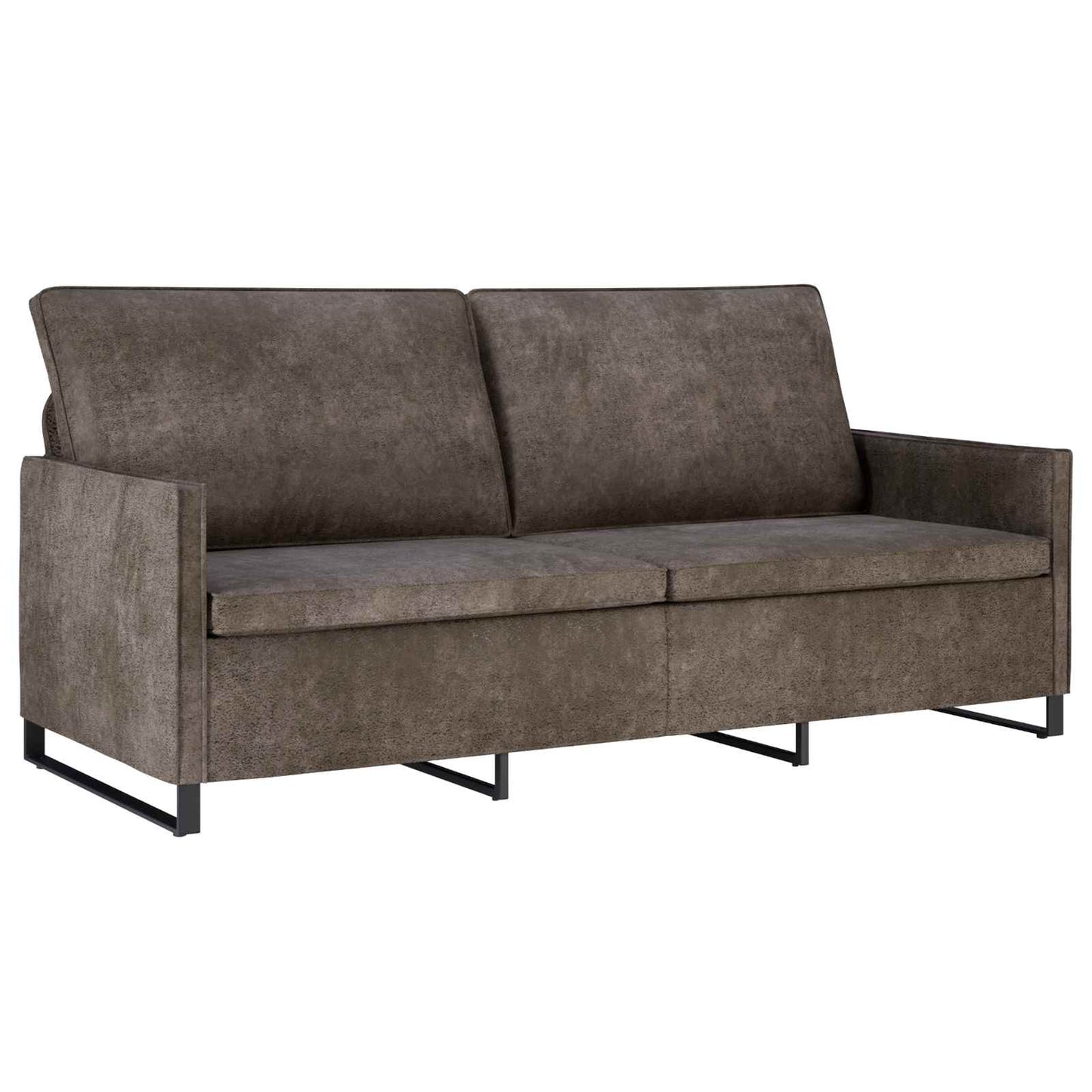 Set di divani 2 pcs Grigio Scuro Tessuto scamosciato sintetico | homemem39