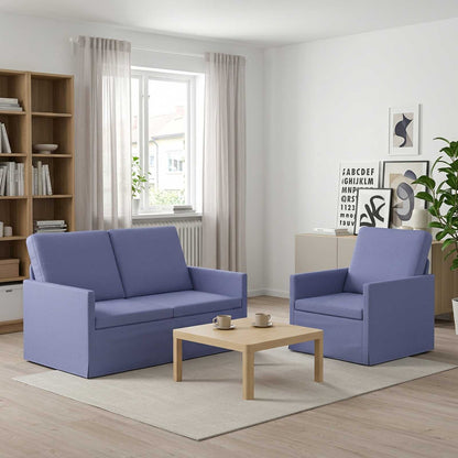 Set di divani 2 pcs Blu jeans Tessuto