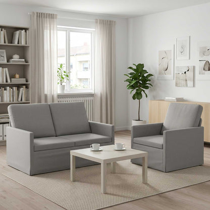 Set di divani 2 pcs Grigio Nuvola Tessuto