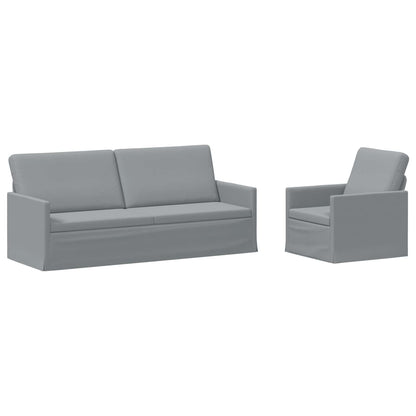 Set di divani 2 pcs Grigio Chiaro Tessuto | homemem39
