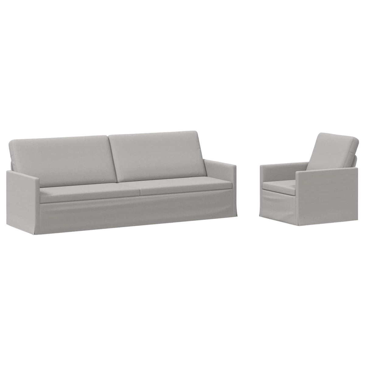 Set di divani 2 pcs Grigio Nuvola Tessuto | homemem39