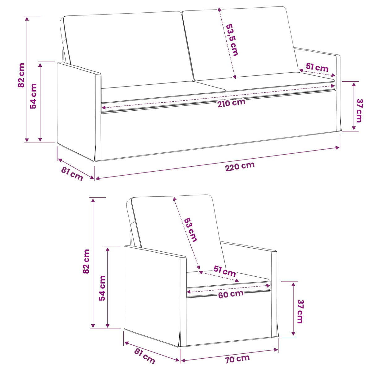 Set di divani 2 pcs Grigio Chiaro Velluto (V) | homemem39