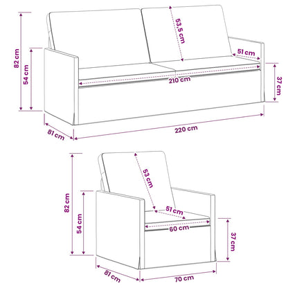 Set di divani 2 pcs Grigio Chiaro Velluto (V) | homemem39