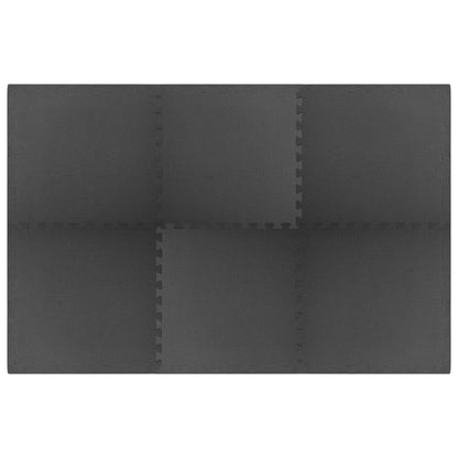 Tappetino per piscina 6 pcs Nero 2,16 ㎡ Schiuma EVA | homemem39