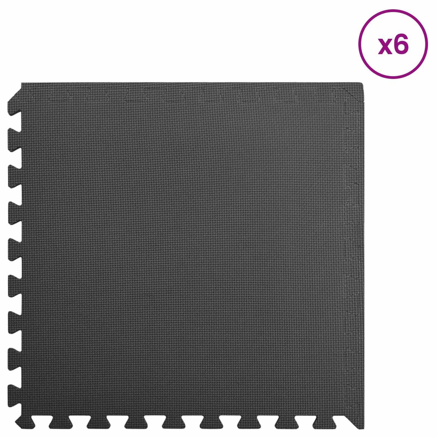 Tappetino per piscina 6 pcs Nero 2,16 ㎡ Schiuma EVA | homemem39