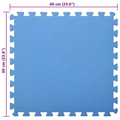 Tappetino per piscina 12 pcs Blu 4,32 ㎡ Schiuma EVA | homemem39