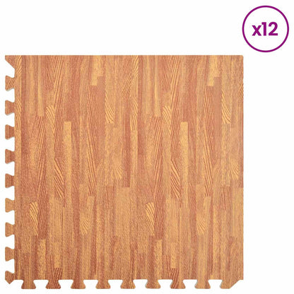 Tappetino per piscina 12 pcs legno 4,32 ㎡ Schiuma EVA | homemem39