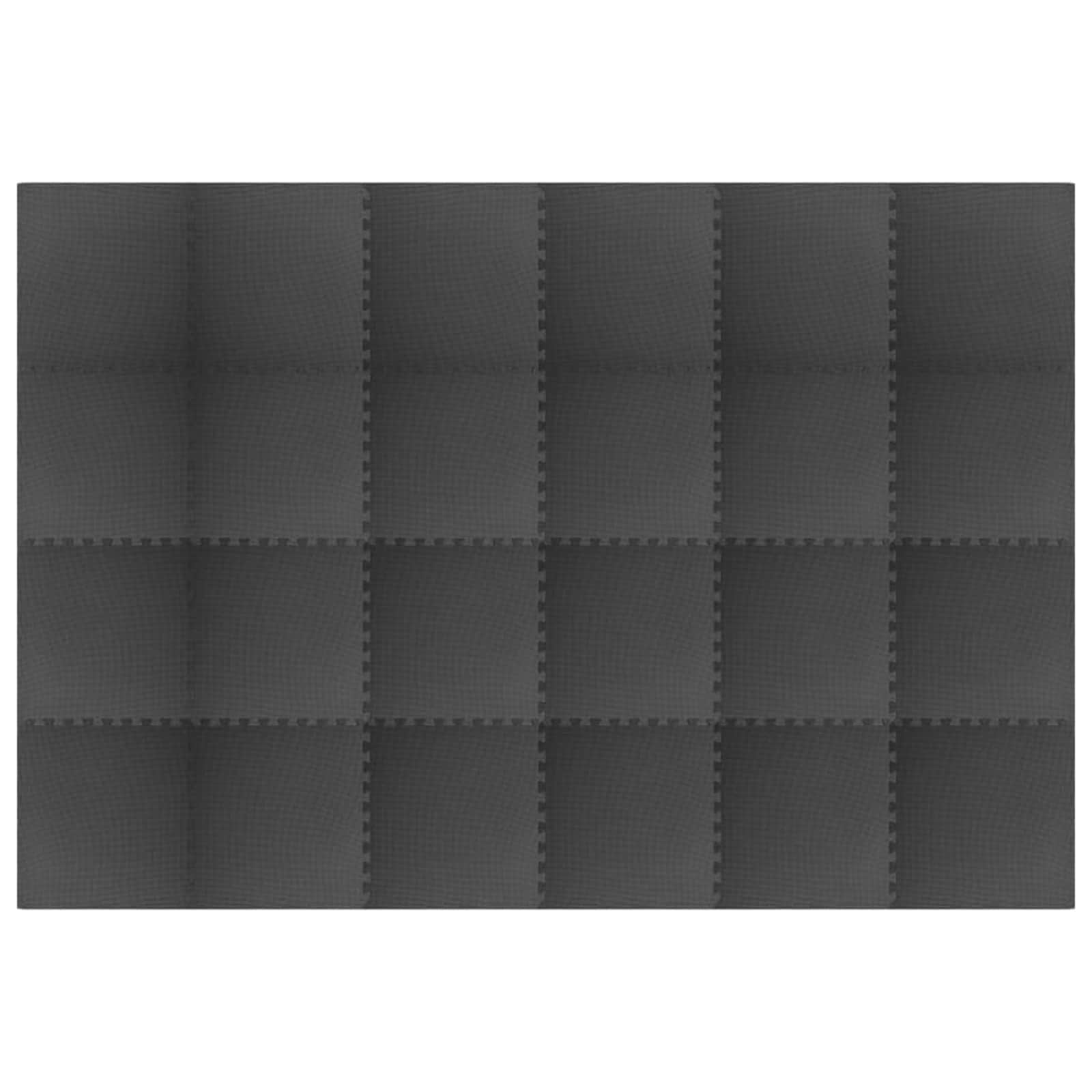 Tappetino per piscina 24 pcs Nero 8,64 ㎡ Schiuma EVA | homemem39