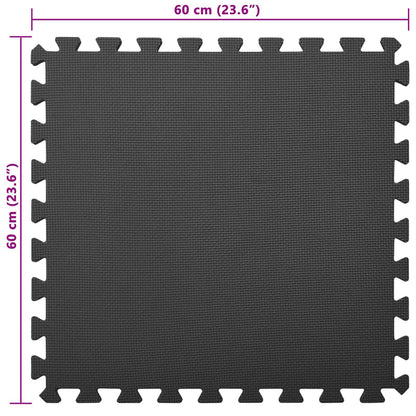 Tappetino per piscina 24 pcs Nero 8,64 ㎡ Schiuma EVA | homemem39