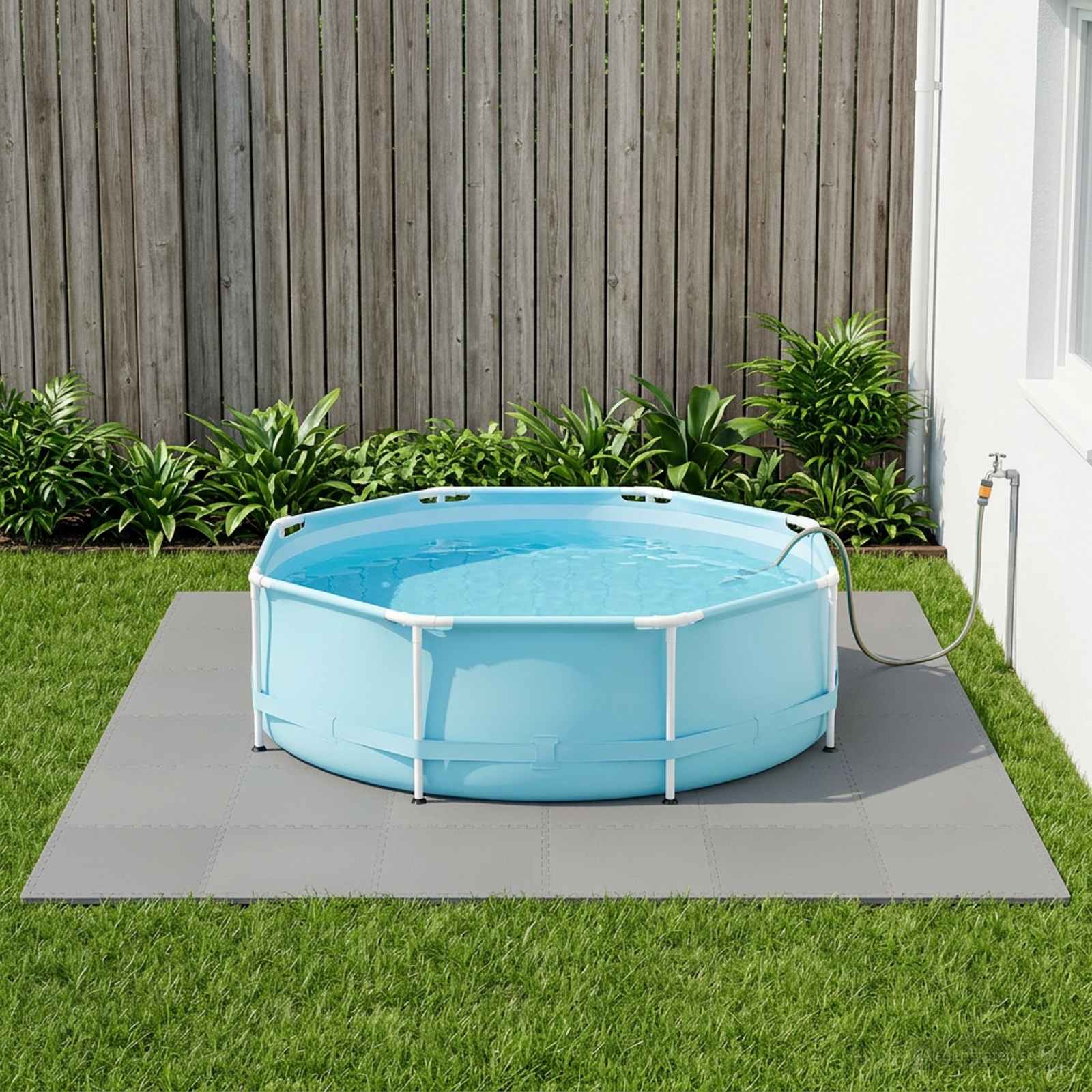 Tappetino per piscina 24 pcs Grigio 8,64 m² Schiuma EVA | homemem39
