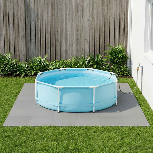 Tappetino per piscina 24 pcs Grigio 8,64 m² Schiuma EVA | homemem39