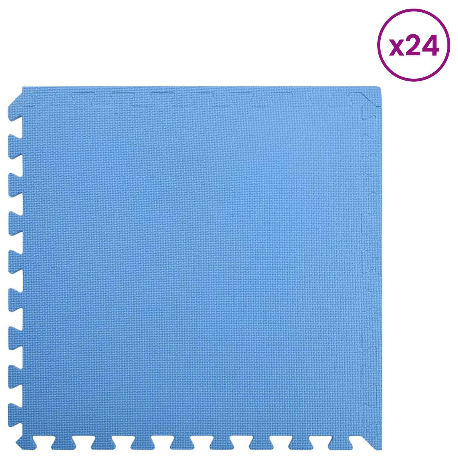 Tappetino per piscina 24 pcs Blu 8,64 ㎡ Schiuma EVA | homemem39