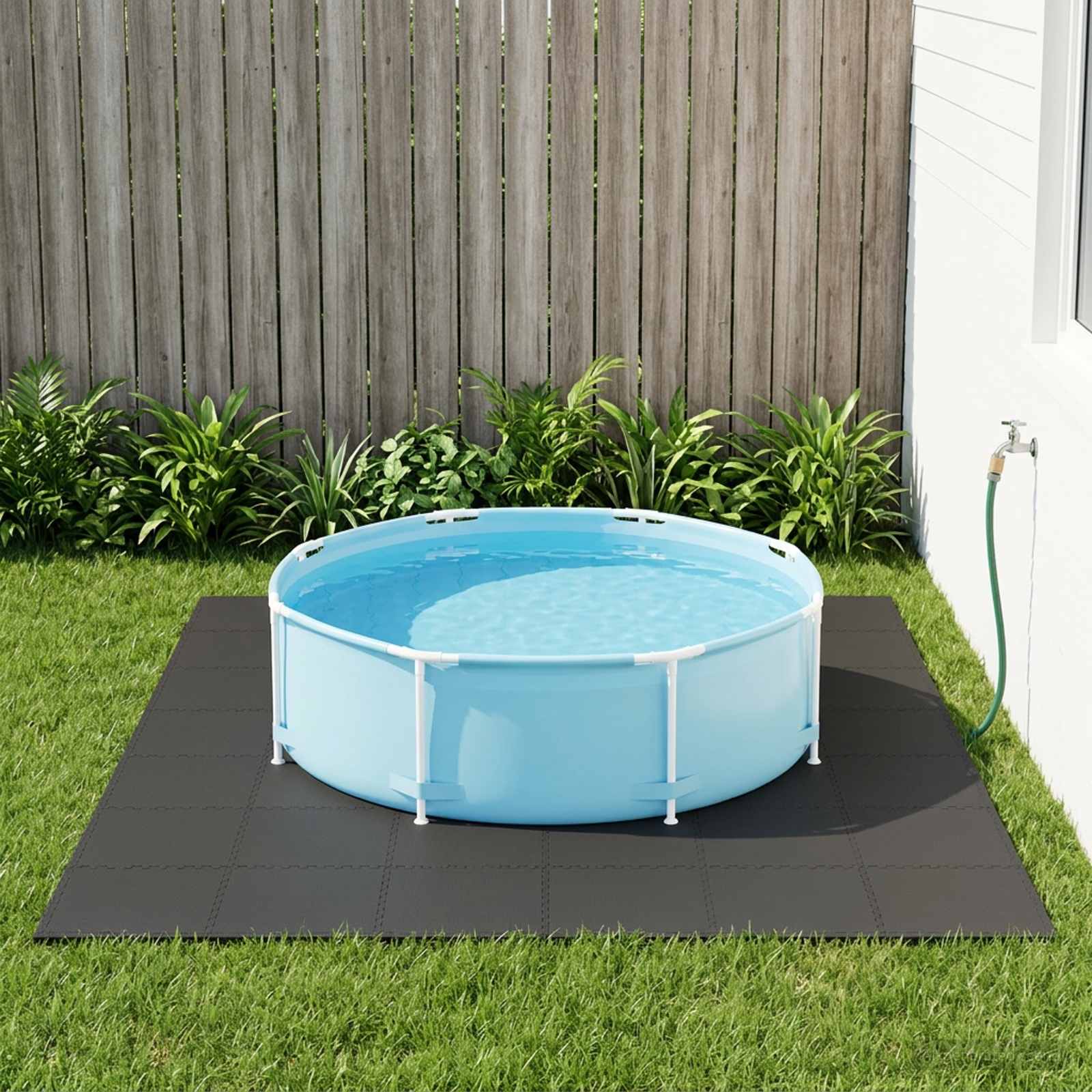 Tappetino per piscina 50 pcs Nero 18 m² Schiuma EVA | homemem39