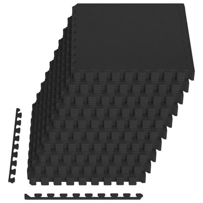 Tappetino per piscina 50 pcs Nero 18 m² Schiuma EVA | homemem39