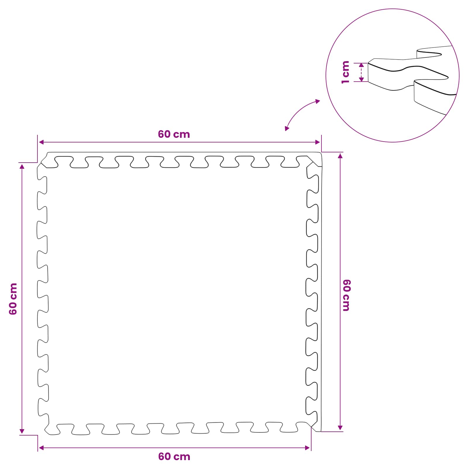 Tappetino per piscina 50 pcs Nero 18 m² Schiuma EVA | homemem39