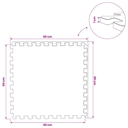 Tappetino per piscina 50 pcs Nero 18 m² Schiuma EVA | homemem39