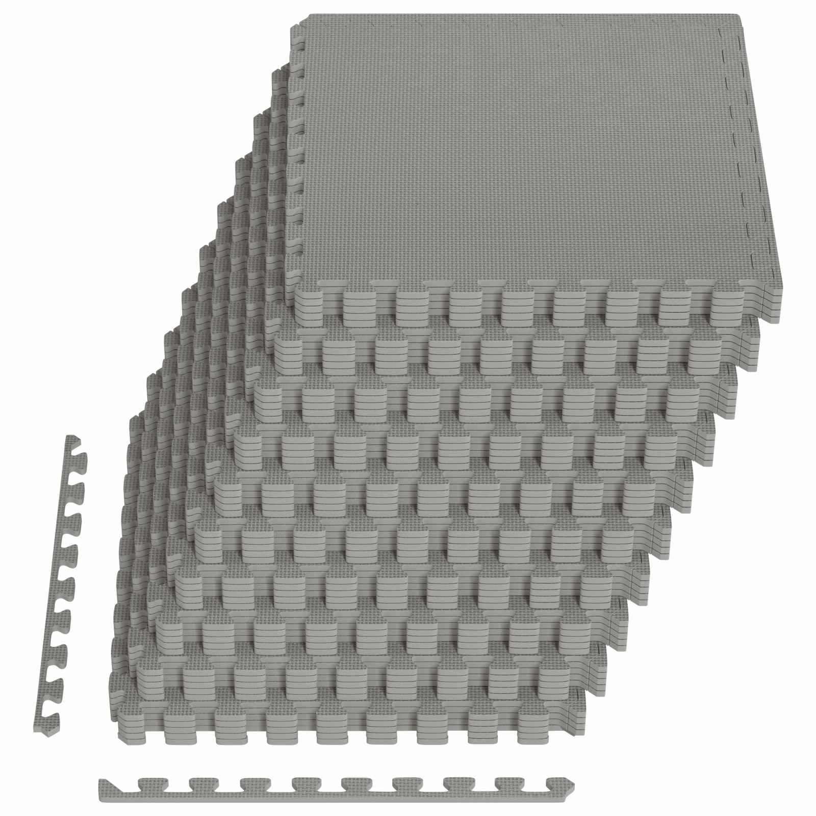 Tappetino per piscina 50 pcs Grigio 18 m² Schiuma EVA | homemem39