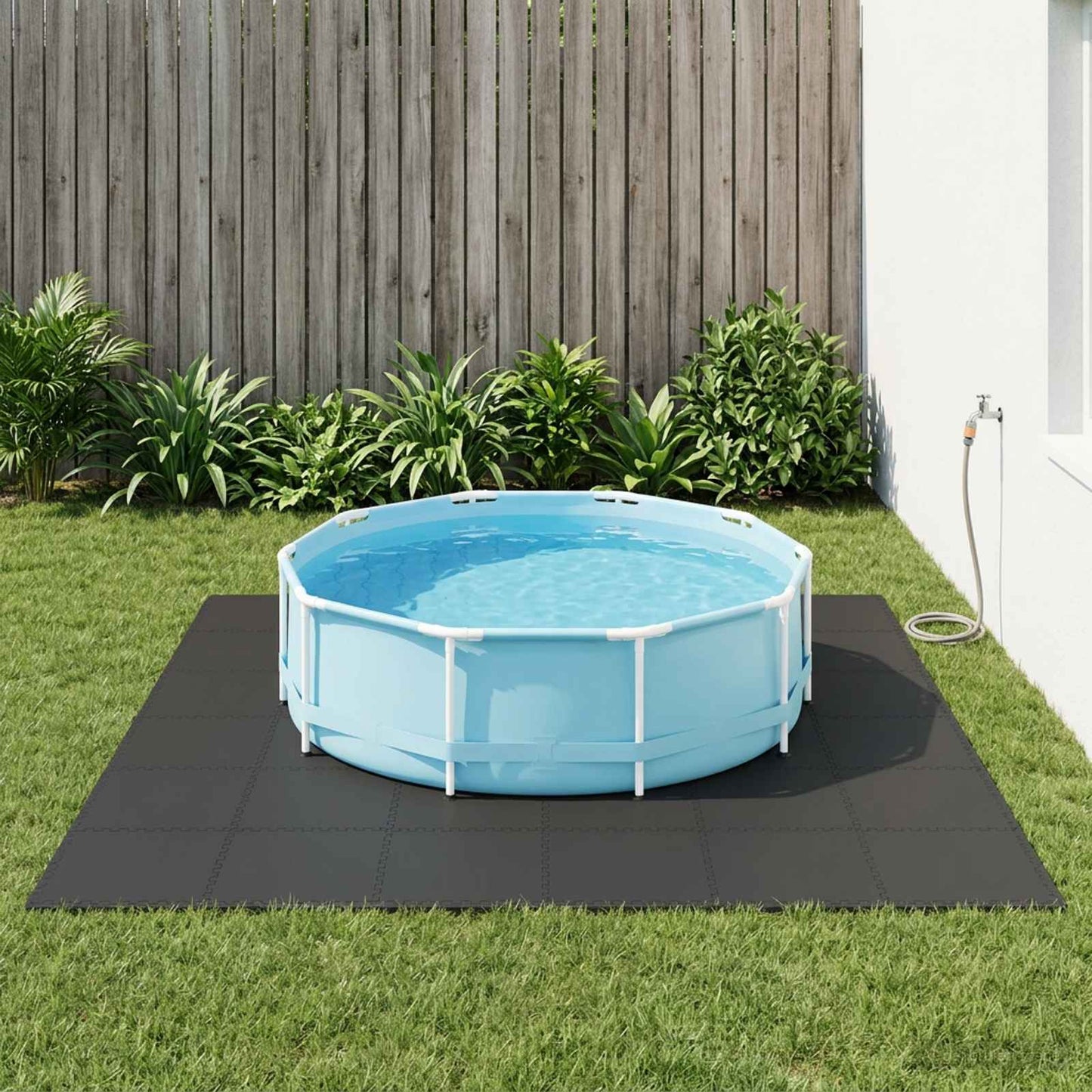 Tappetino per piscina 24 pcs Nero 8,64 m² Schiuma EVA | homemem39