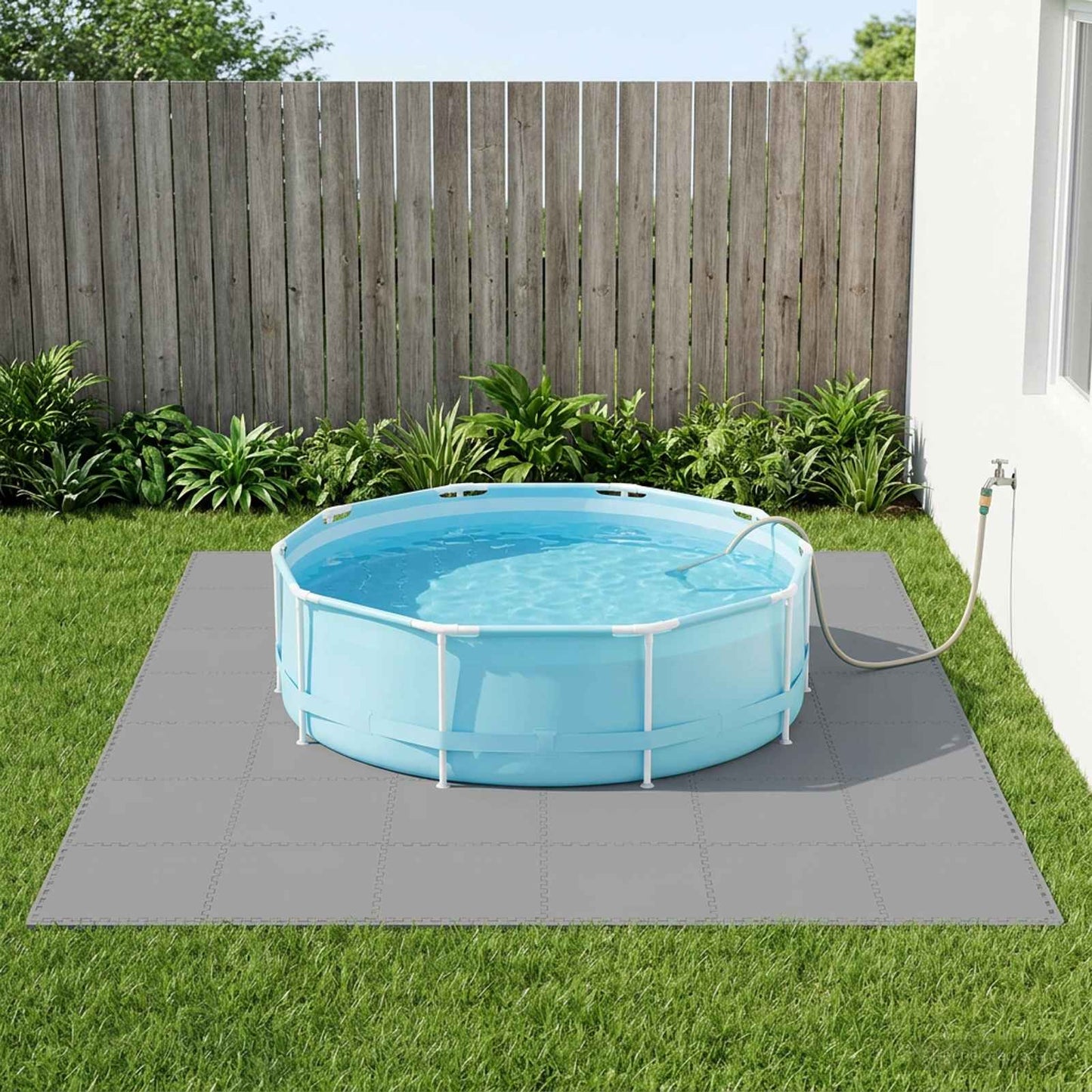 Tappetino per piscina 40 pcs Grigio 14,4 m² Schiuma EVA | homemem39