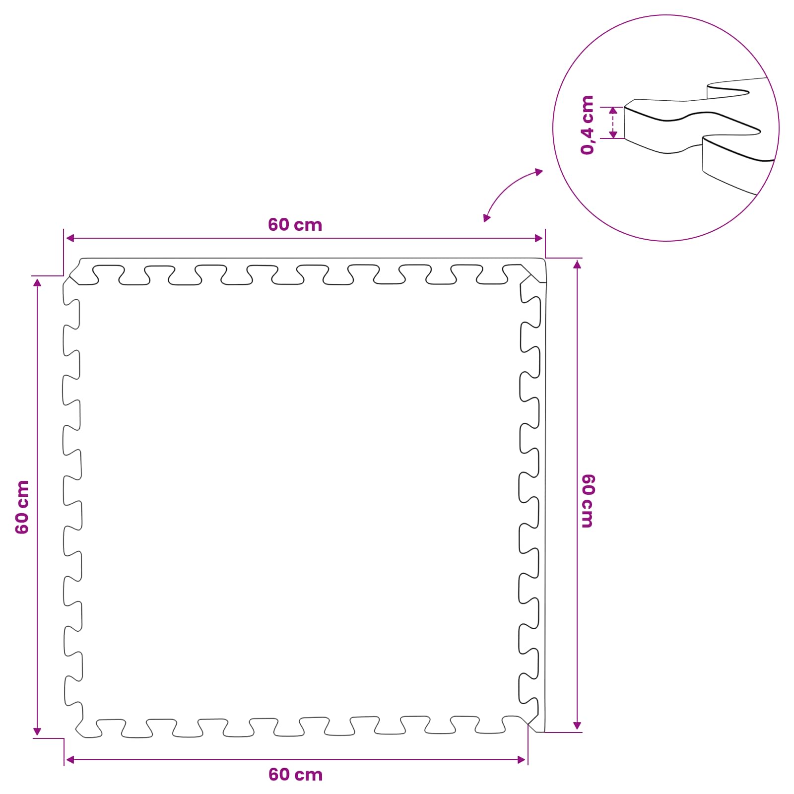 Tappetino per piscina 40 pcs Blu 14,4 m² Schiuma EVA | homemem39