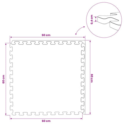 Tappetino per piscina 50 pcs Nero 18 m² Schiuma EVA | homemem39