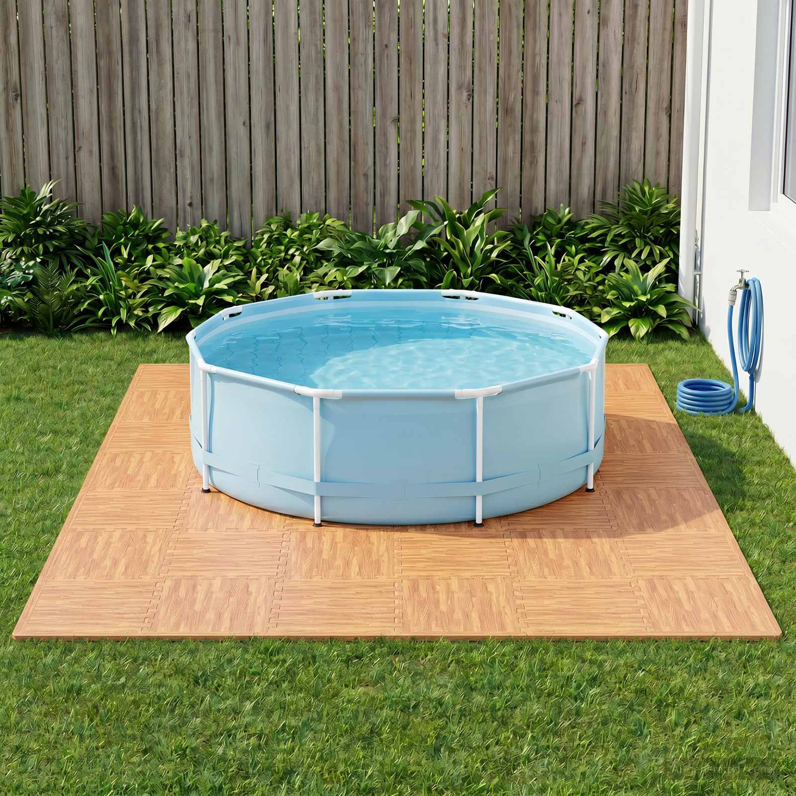 Tappetino per piscina 6 pcs legno 2,16 m² Schiuma EVA | homemem39