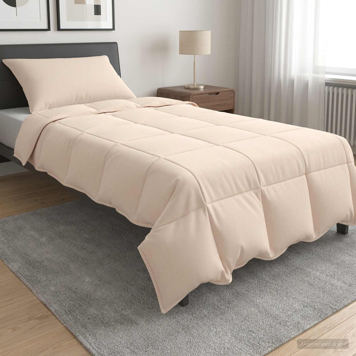 Set di Piumoni 2 pz 155 x 200 cm Estate 850 gsm Beige