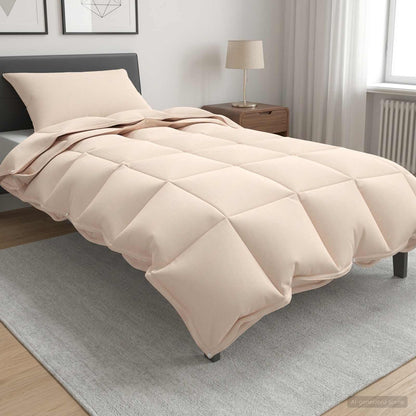 Set di Piumoni Beige 135 x 200 cm Cotone, Kapok, Poliestere