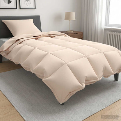 Set di Piumoni Beige 155 x 200 cm Cotone, Kapok, Poliestere